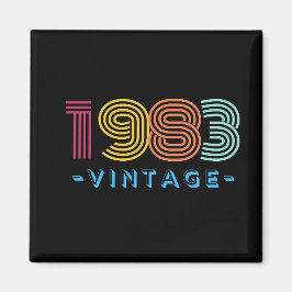 1983 Imán de época, retro - regalo