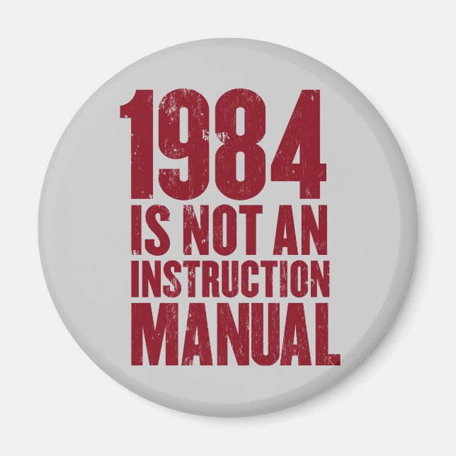 1984 no es un imán manual de instrucciones (Frente)