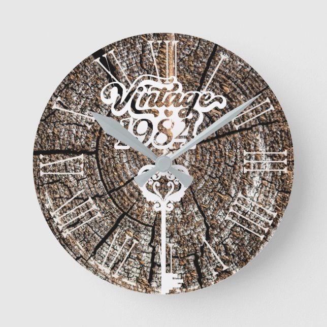 1984 Reloj de pared acrílico vintage (Anverso)