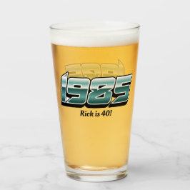 1985 40 cumpleaños estriba retro tipo de letra 80