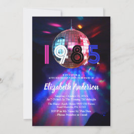 1985 Disco Ball 40.ª invitación a la fiesta de cum