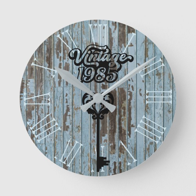 1985 Reloj de pared acrílico vintage (Anverso)