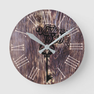 1989 Reloj de pared acrílico vintage