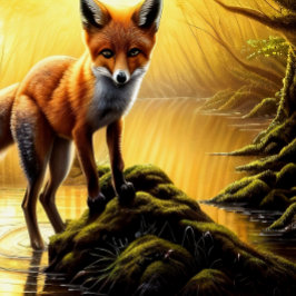 "1992" Arte de lona de caza de Fox