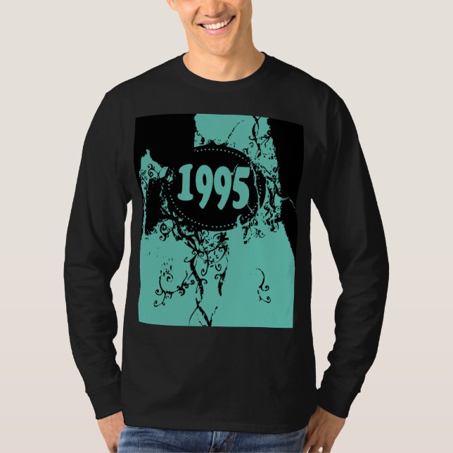 1995 - Retro de cosecha negra y azul - camiseta (Anverso)