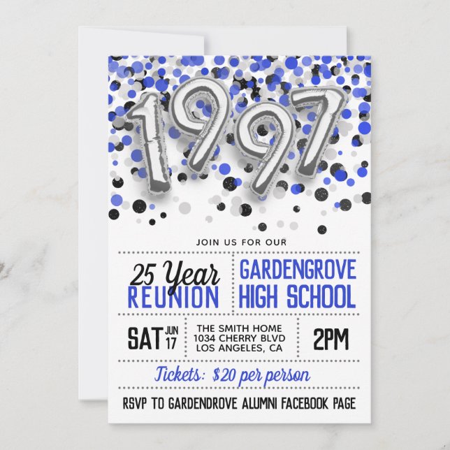 1997 Invitación a la Reunión de la Escuela Secunda (Anverso)