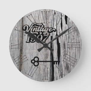 1997 Reloj de pared acrílico vintage