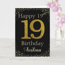 19.ª Tarjeta Purpurina Dorada