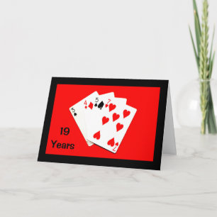 ¡19 Años Es Un Gran Asunto! Tarjeta de Aniversario