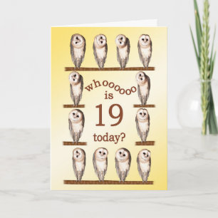 19 años, tarjeta Curious owls.