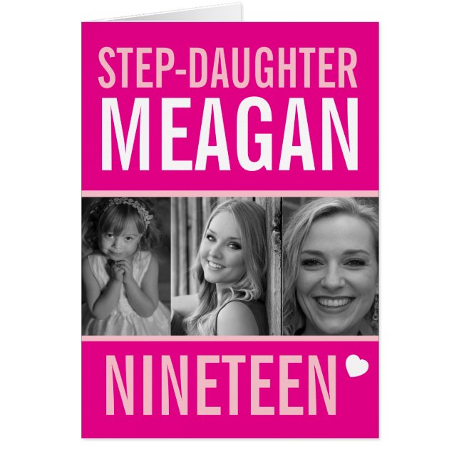 19 años tres fotos rosa Step-Daughter (Frente)
