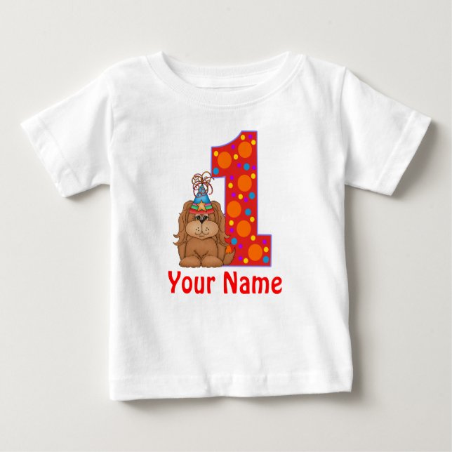 1.ª Camiseta Personalizada de Cachorros de Cumplea (Anverso)