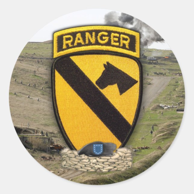 1.ª división de caballería Pegatinas de la caballe (Anverso)