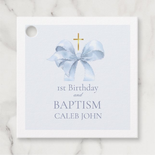 1.ª etiqueta de regalo de cumpleaños y bautismo -  (Anverso)