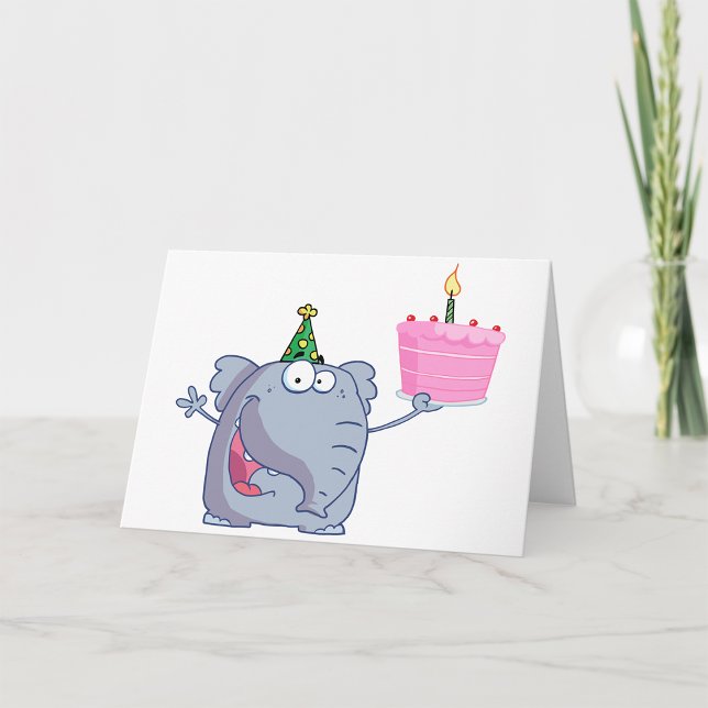 1.ª Fiesta de cumpleaños elefante tarjetas de feli (Subido por el creador)