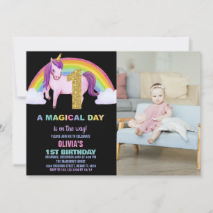 1.ª foto de invitaciones de cumpleaños de Rainbow 