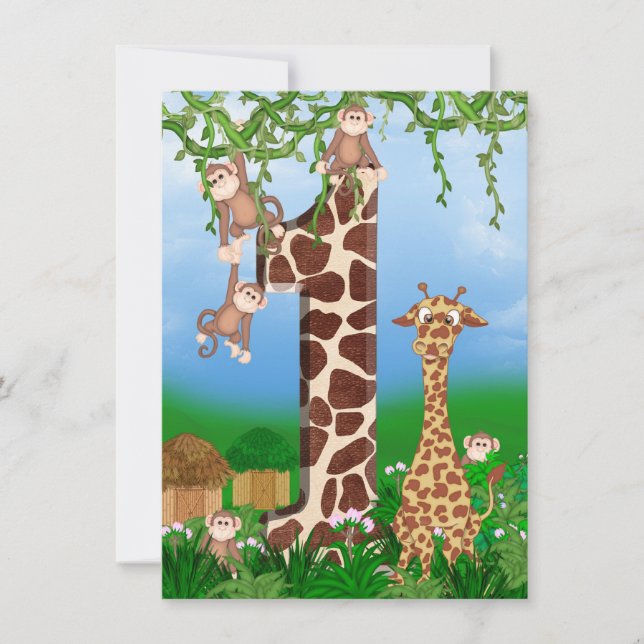 1.ª invitación a la fiesta de cumpleaños (Anverso)