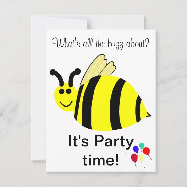 1.ª invitación a los globos de abejas (Anverso)