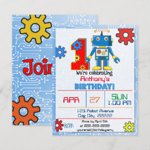 1.ª invitación a Robot por cumpleaños