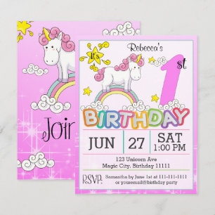 1.ª invitación a Unicornio, Fiesta de cumpleaños