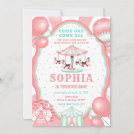 1.ª invitación al circo de cumpleaños