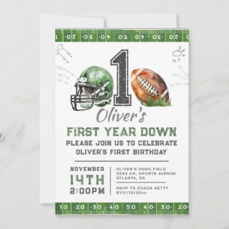 1.ª Invitación al fútbol de Birthday Boy Editable