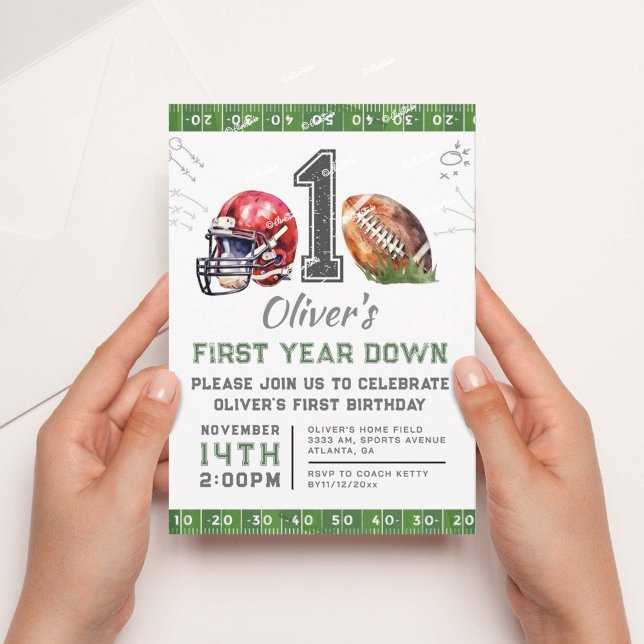 1.ª Invitación al fútbol de Birthday Boy Editable (Subido por el creador)