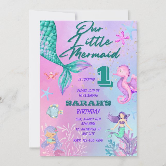 1.ª invitación de cumpleaños (Anverso)