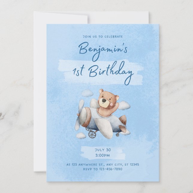 1.ª invitación de cumpleaños (Anverso)