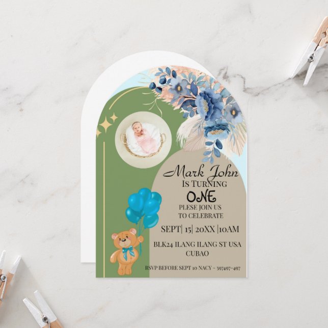 1.ª invitación de cumpleaños (Anverso/Reverso In Situ)