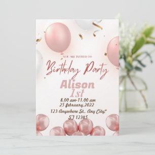 1.ª invitación de cumpleaños