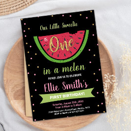 1.ª Invitación de cumpleaños a la sandía verde
