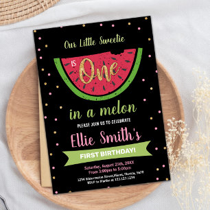 1.ª Invitación de cumpleaños a la sandía verde