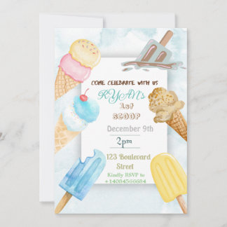 1.ª Invitación de cumpleaños a Scoop Icecream