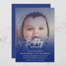 1.ª invitación de cumpleaños Cena de cumpleaños Fo