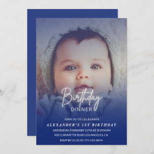 1.ª invitación de cumpleaños Cena de cumpleaños Fo