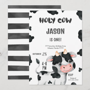 1.ª invitación de cumpleaños para bovinos