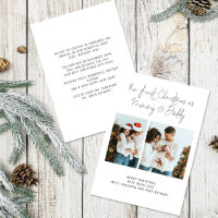 1.ª Navidad Mamá Papi 2 fotos Anuncio de nacimient