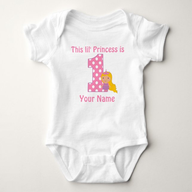 1.ª Princesa Chicas Camisa Personalizada (Anverso)