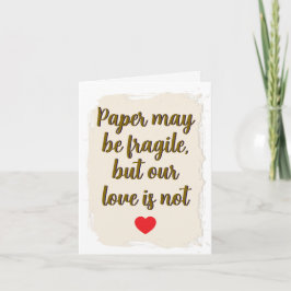 1.ª tarjeta de aniversario del boda Primer papel