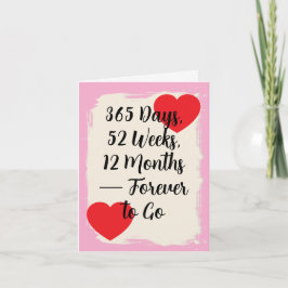 1.ª tarjeta de aniversario del boda Primer papel