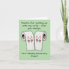 1.ª tarjeta de aniversario del boda Primer papel