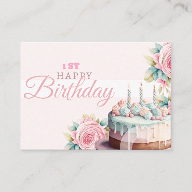 1.ª tarjeta de cumpleaños - Celebrar la grande con (Anverso)