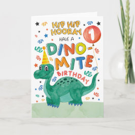 1.ª Tarjeta de cumpleaños de Dinosaurio | Dinosaur