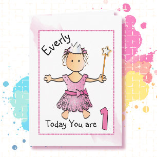 1.ª tarjeta de cumpleaños para la niñita