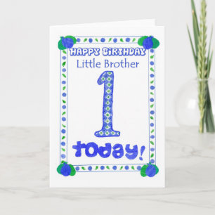 1.ª tarjeta de cumpleaños para un pequeño hermano
