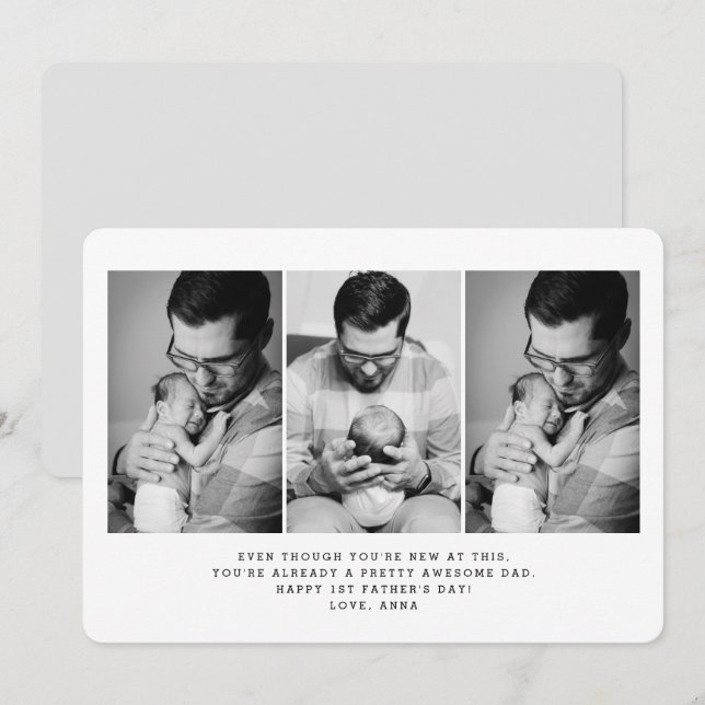 1.ª Tarjeta de felicitación fotográfica del Día 3  (Anverso / Reverso)