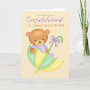 1.ª Tarjeta de felicitaciones por embarazo de padr