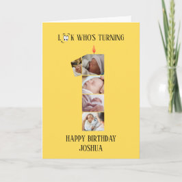 1.ª tarjeta de foto de cumpleaños