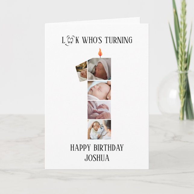 1.ª tarjeta de foto de cumpleaños (Anverso)